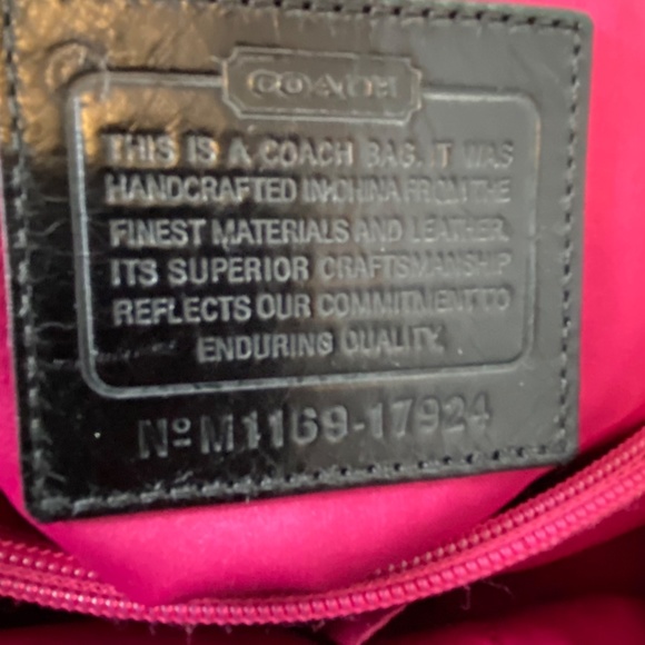 Coach Poppy 17924 Camelia Leather Pushlock Tote - Picture 14 of 15